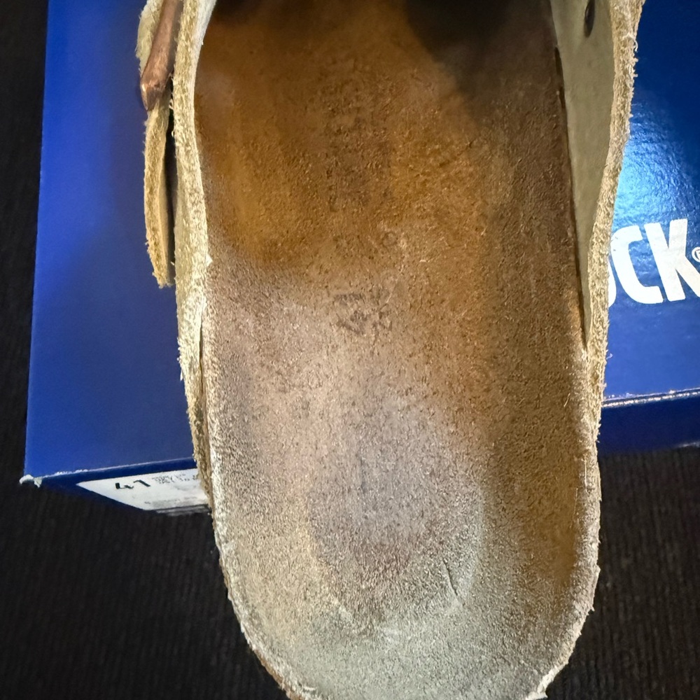 Birkenstock Boston Taupe Suede Clogs 41 / 10 - Picture 8 of 9